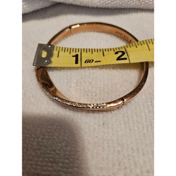 Kate Spade New York Gold Tone Twisted Bangle Crystals Bracelet - Picture 11 of 11